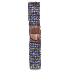 Ceinture femme perle bleu violet