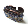 Ceinture femme perle bleu violet