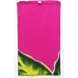 Paréo XXL fuchsia fleur bleu jaune